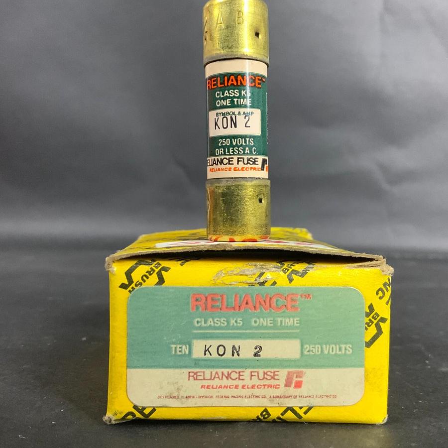 BRUSH RELIANCE KON-2 ONE-TIME FUSE - BOX OF 10 ($25 OBO)
