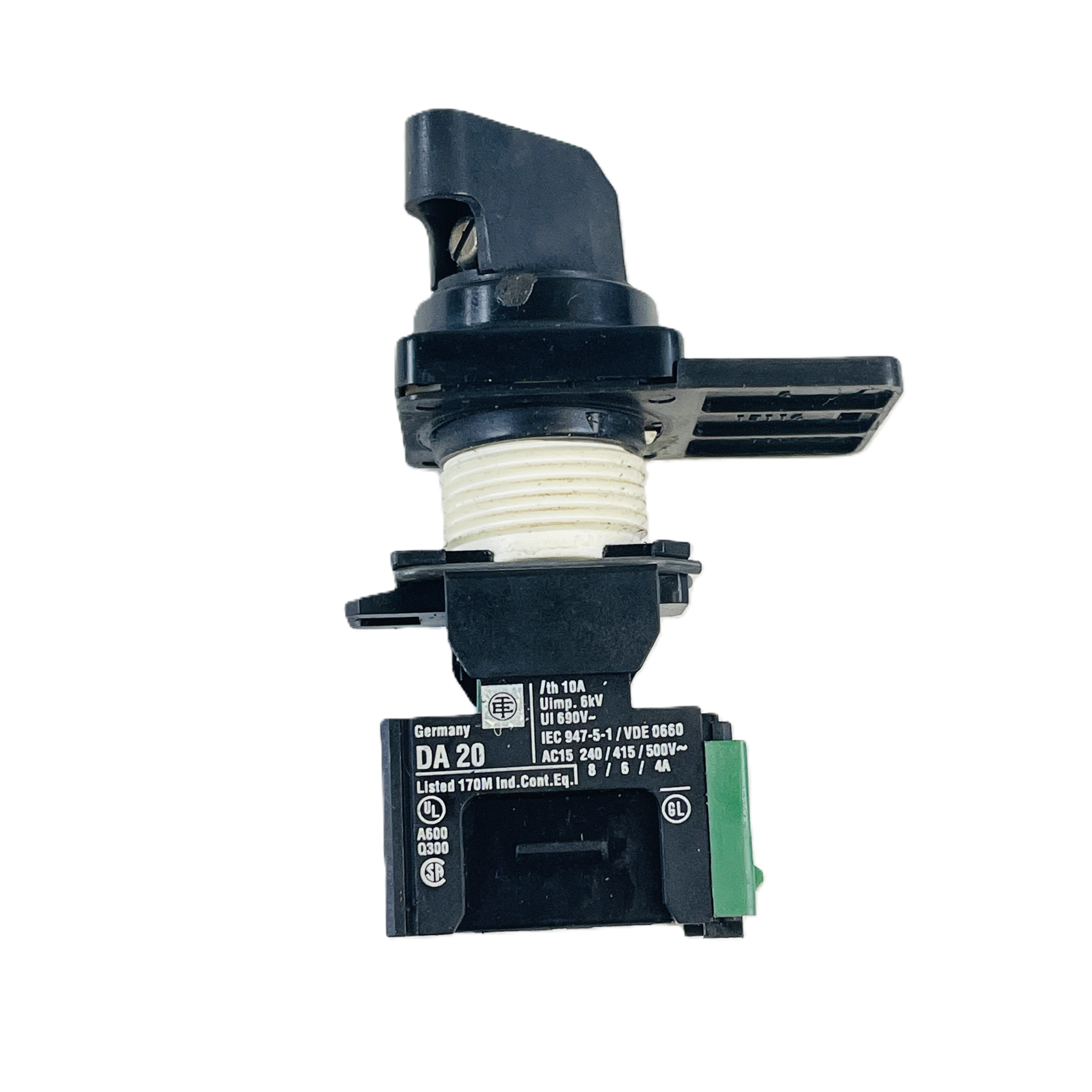 Refurbished TELEMECANIQUE DA20 2-POSITION SELECTOR SWITCH WITH BLOWER LEGEND PLATE 22MM