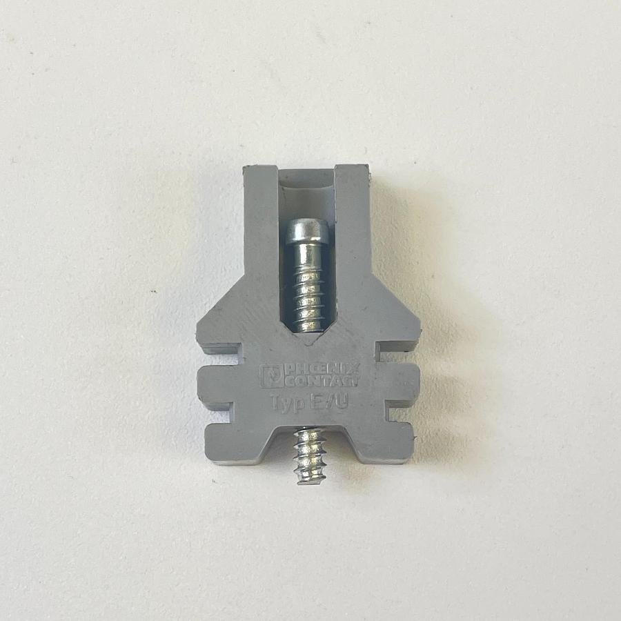Used PHOENIX CONTACT 1201455 TYP E/U END BRACKET TERMINAL BLOCK DIN RAIL INDUSTRIAL