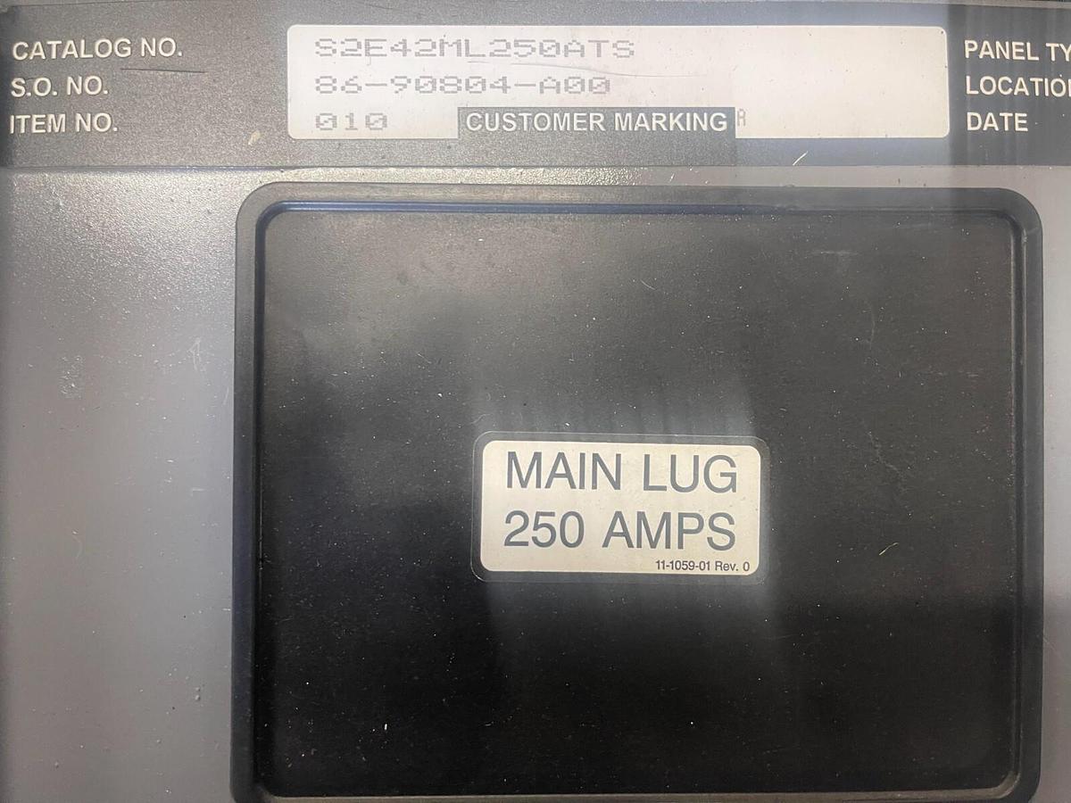 Used SIEMENS S2E42ML250ATS 250A Panelboard ($1,299.99 OBO!!!)