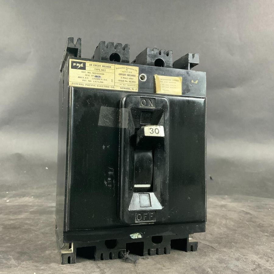 Used FEDERAL PACIFIC ELECTRIC NEF431030 CIRCUIT BREAKER ($85 OBO)