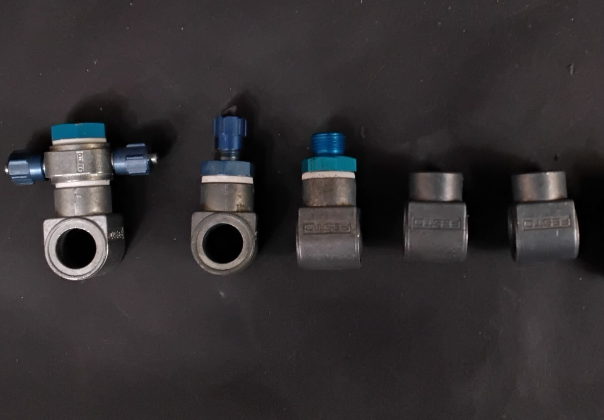 Used FESTO 12939 HGL-1/4 PNEUMATIC VALVES- LOT OF 5 ($6 OBO)