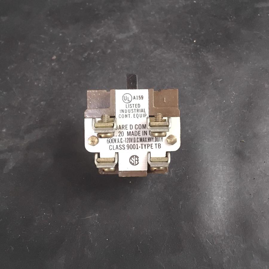 Used SQUARE D 9001 TYPE TB CONTACT BLOCK INDUSTRIAL CONTROL COMPONENT OEM REPLACEMENT