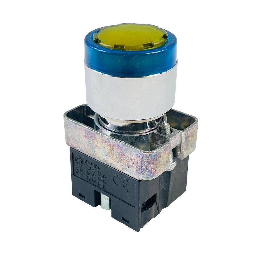 Used AUTOMATIONDIRECT GCX1194-24L 22MM METAL YELLOW ILLUMINATED PUSHBUTTON 24V AC/DC