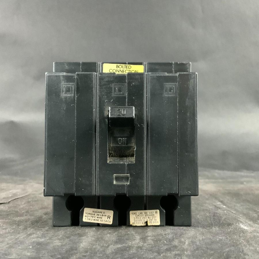 Used SQUARE D EHB34020 3 POLE CIRCUIT BREAKER ($250 OBO)