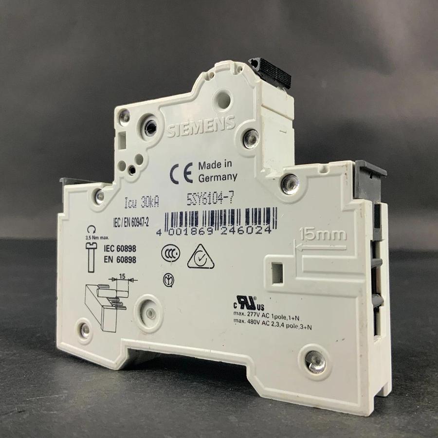 Used SIEMENS 5SY6104-7 CIRCUIT BREAKER ($25 OBO)