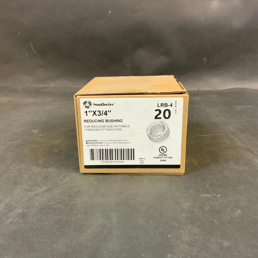 SOUTHWIRE LRB-4 1”X3/4” REDUCING BUSHING - BOX OF 20 ($20 OBO)