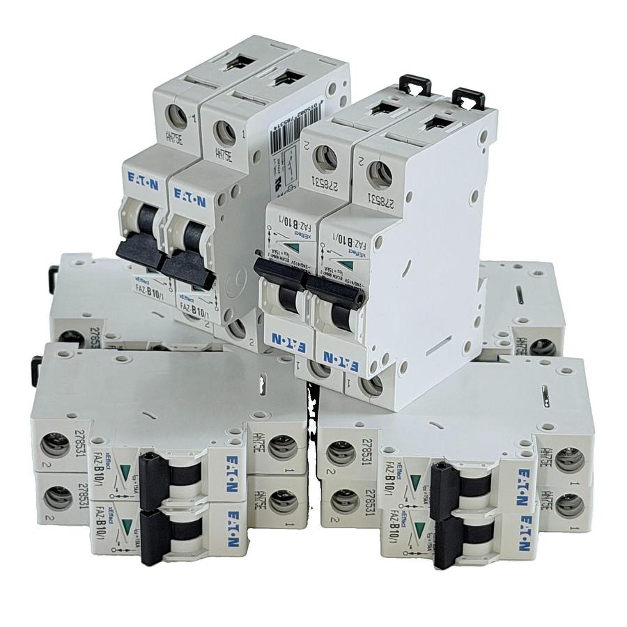 LOT OF 12 EATON FAZ-B10/1 278531 10A 1 POLE MINIATURE CIRCUIT BREAKER | NEW |