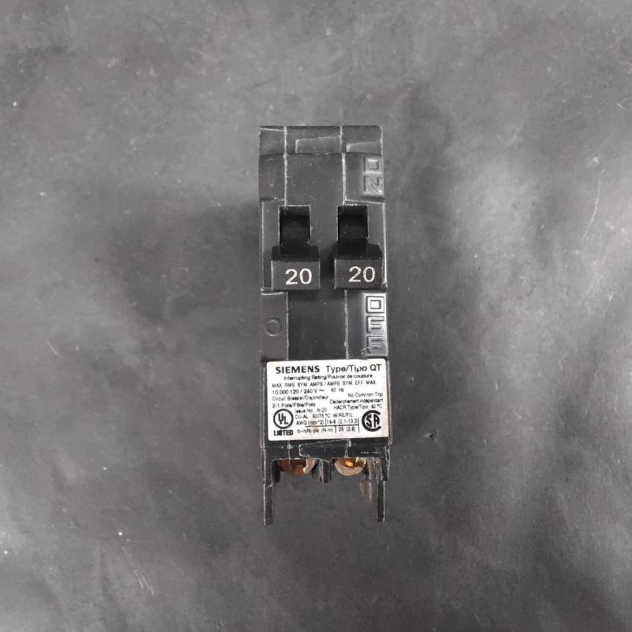 Used SIEMENS Q2020NC CIRCUIT BREAKER ($15 OBO)