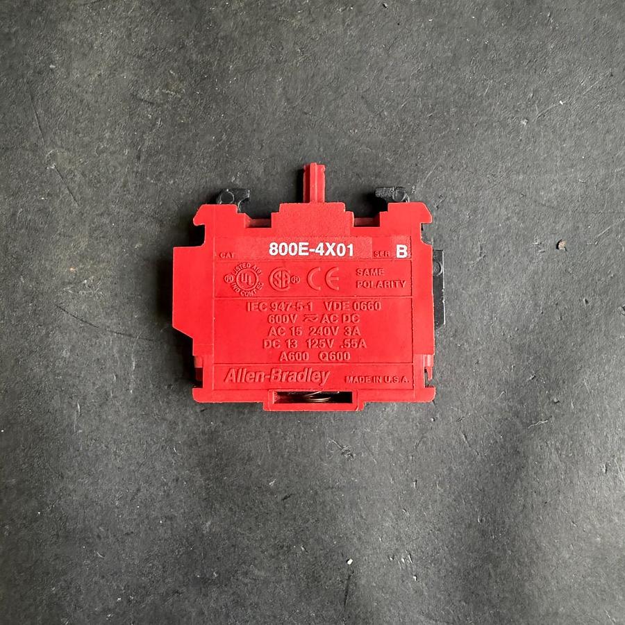 Used ALLEN BRADLEY 800E-4X01 SERIES B CONTACT BLOCK ($12 OBO)