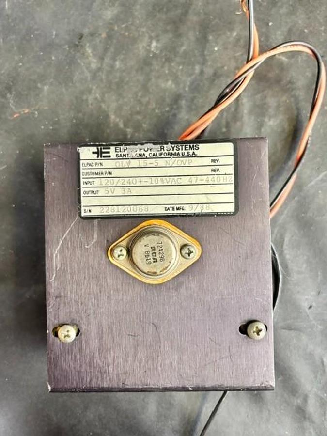 Used ELPAC OLV 15-5 N/OVP POWER SUPPLY