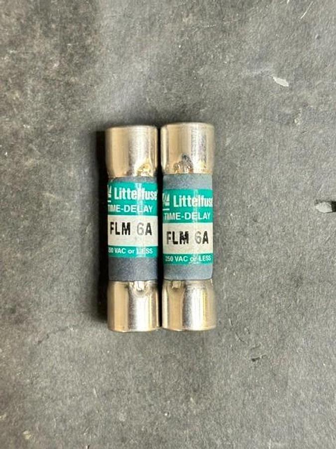 Used LITTELFUSE FLM-6A FUSE - GROUP OF 2