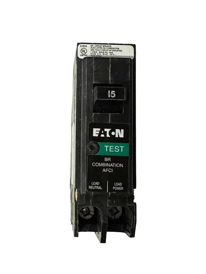EATON BRP115AF 15 AMP 1 POLE AFCI CIRCUIT BREAKER PLUG ON NEUTRAL BR | BRAND NEW