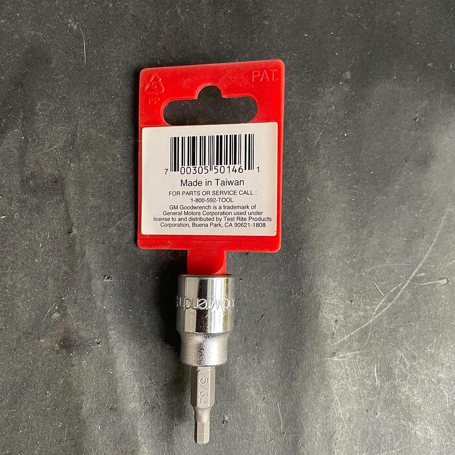 GOODWRENCH GM8169 3/8” DRIVE 5/32” HEX - BIT SOCKET
