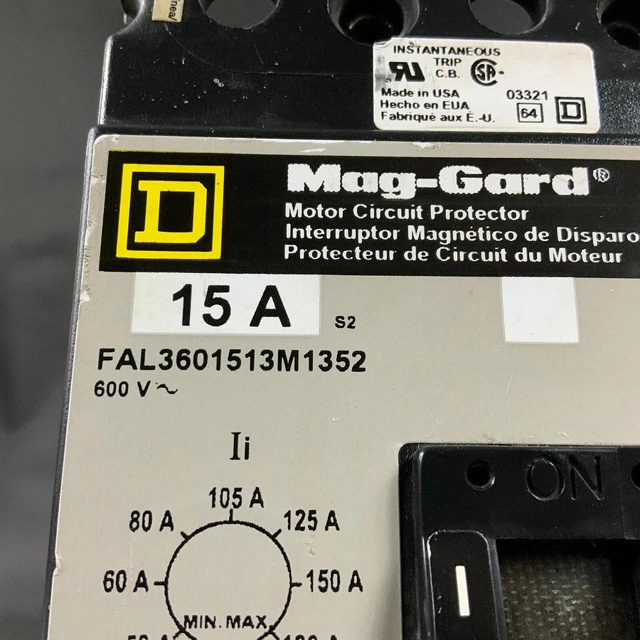 Used SQUARE D FAL3601513M1352 CIRCUIT BREAKER ($125 OBO)