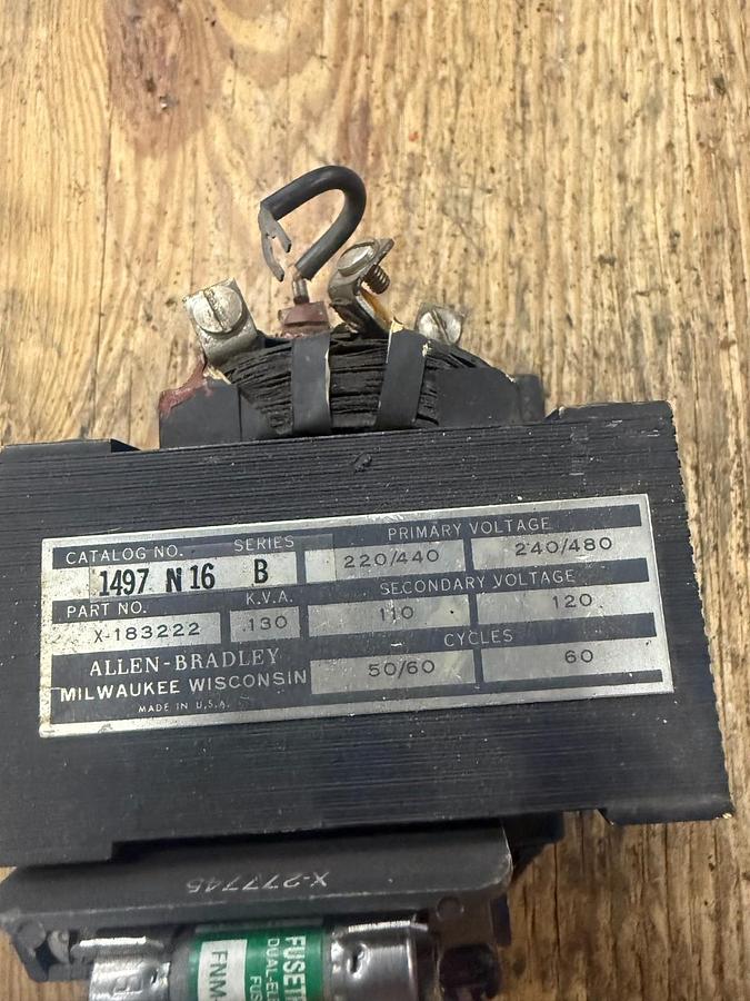 Used ALLEN BRADLEY 1497-N16B TRANSFORMER