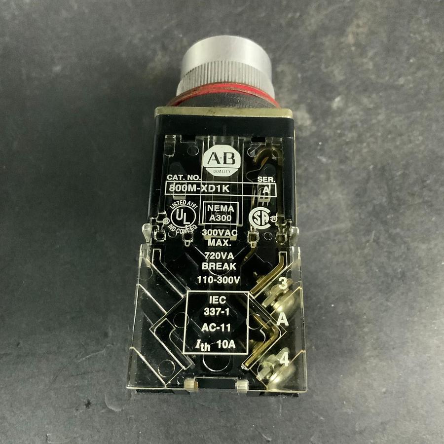 Used ALLEN BRADLEY 800MR-A1 SERIES A GREEN PUSH BUTTON ($10 OBO)