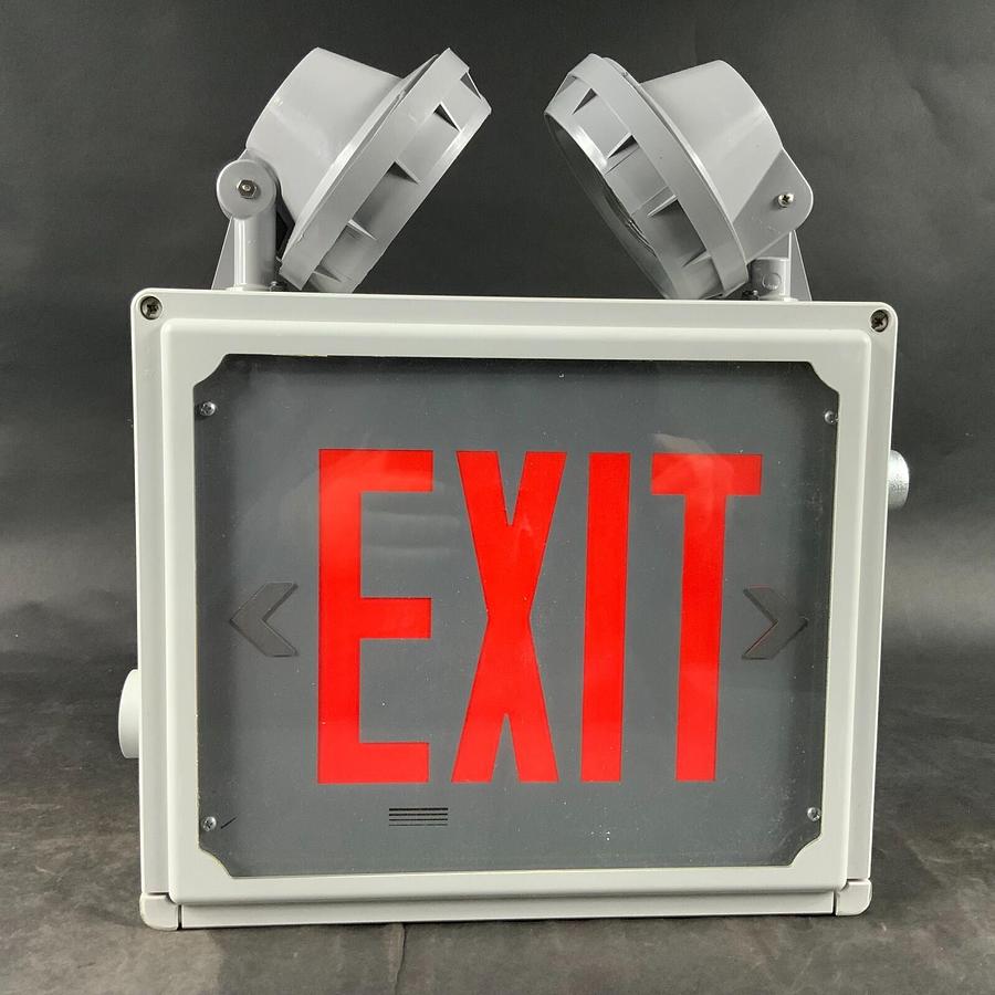 LITHONIA LIGHTING-EMERGENCY TWO-HEAD LED EXIT ($120 OBO)