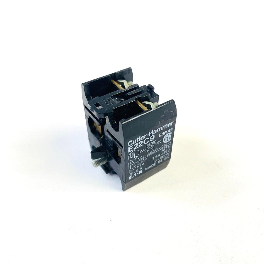 Used CUTLER HAMMER E22C9 SER A3 CONTACT BLOCK SELLER REFURBISHED EXCELLENT