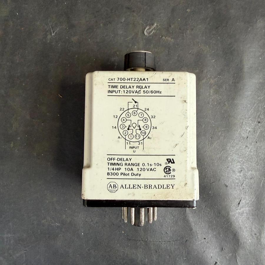 Used ALLEN BRADLEY 700-HT22AA1 TIME DELAY RELAY