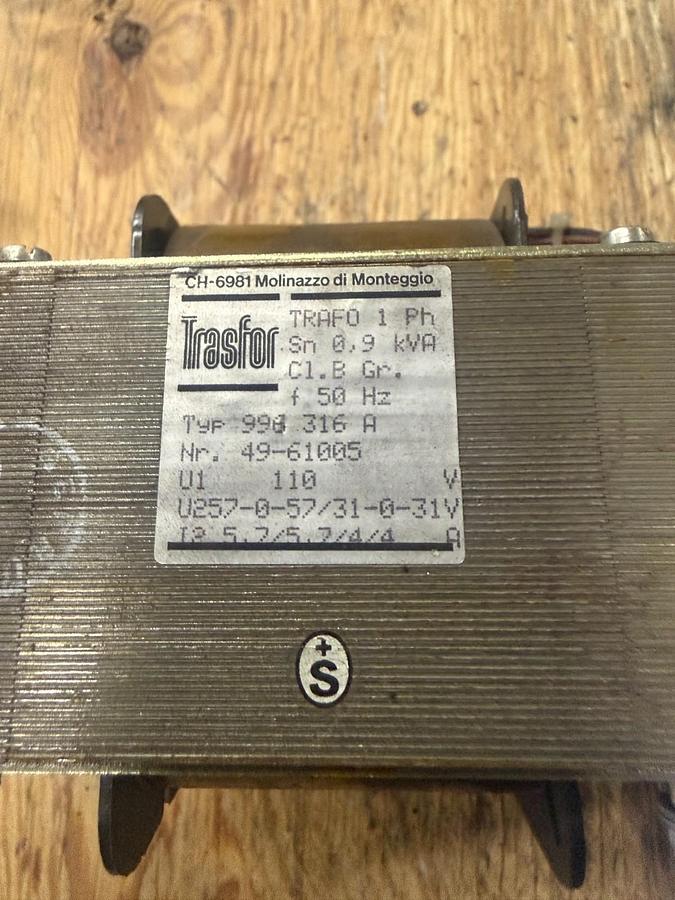 Used TRASFOR 996 316A TRANSFORMER
