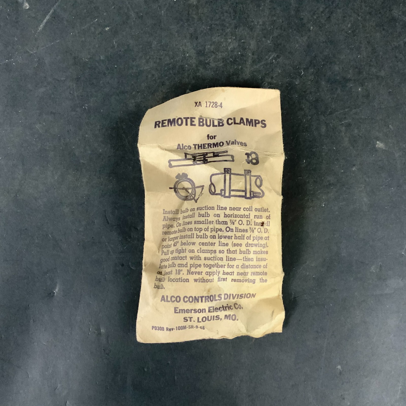 EMERSON ELECTRIC XA 1728-4 REMOTE BULB CLAMPS ($8 OBO)