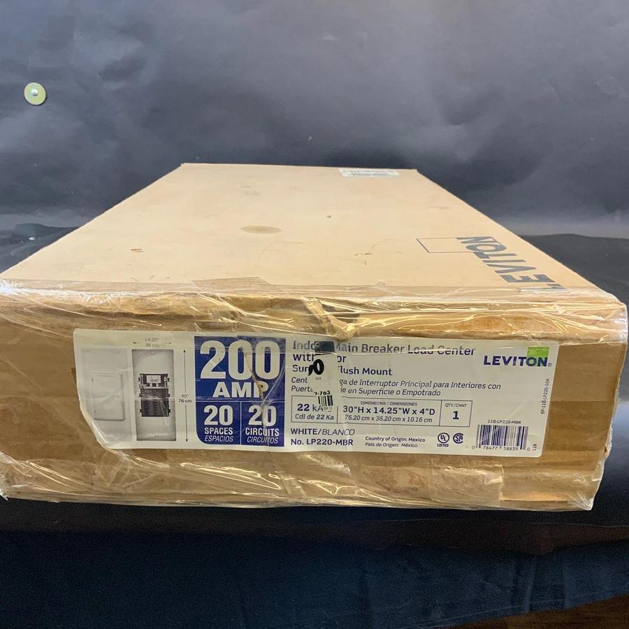 LEVITON LP220-MBR MAIN BREAKER LOAD CENTER ($100 OBO)