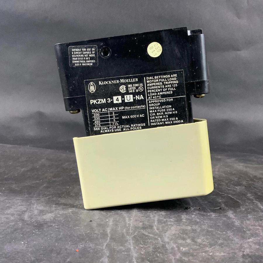 Used MOELLER PKZM3-4-U-NA CIRCUIT BREAKER - WITH HI22-PKZM3 AUX CONTACT ($35 OBO)