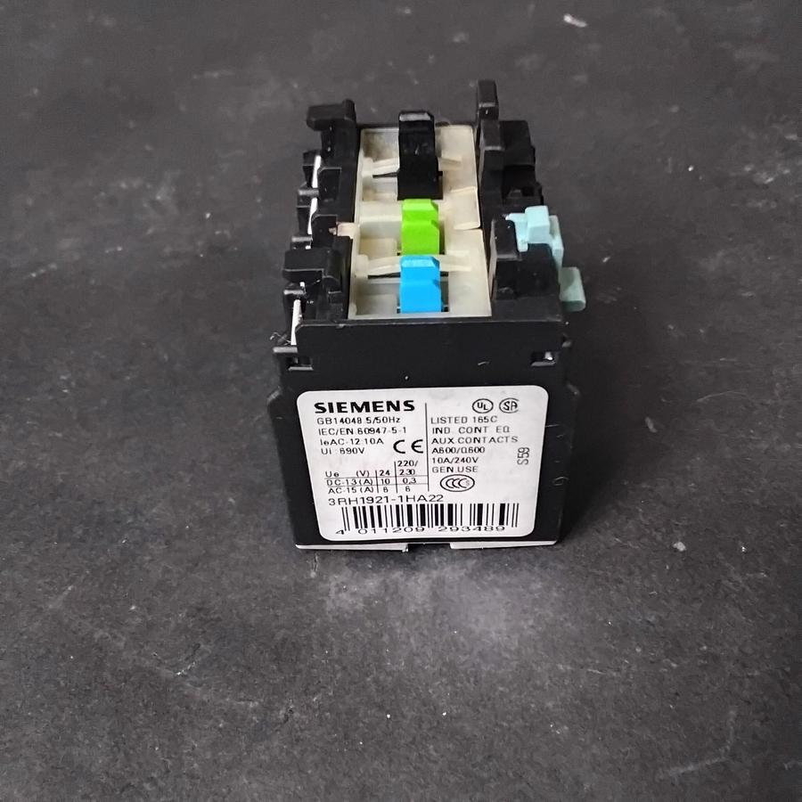 Used SIEMENS SIRIUS 3RH1921-1HA22 AUXILIARY SWITCH BLOCK ($20 OBO)