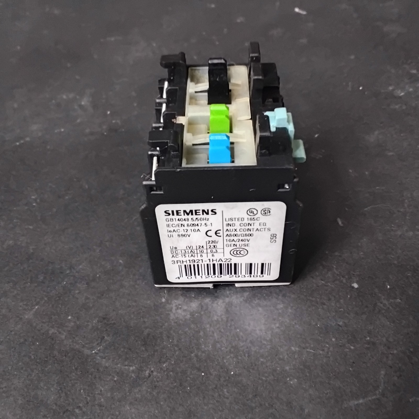 Used SIEMENS SIRIUS 3RH1921-1HA22 AUXILIARY SWITCH BLOCK ($20 OBO)