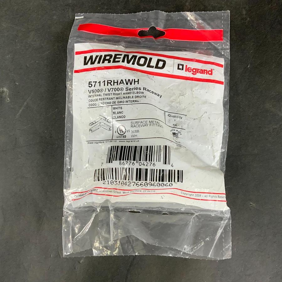 WIREMOLD 5711RHAWH R HAND INTERNAL TWIST ELBOW ($12 OBO)