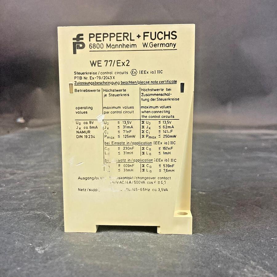 Used PEPPERL FUCHS WE 77/EX-2 110V SWITCH ISOLATOR ($50 OBO)