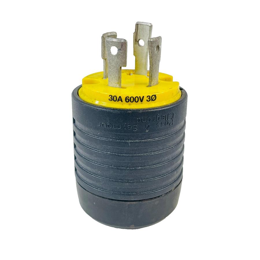 Used PASS SEYMOUR L1730P TURN AND PULL MALE PLUG 30A 600V REFURBISHED EXCELLENT