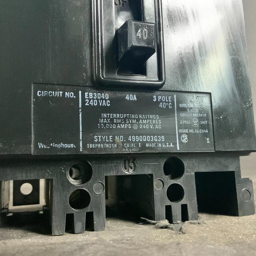Used WESTINGHOUSE EB3040 CIRCUIT BREAKER ($40 OBO)