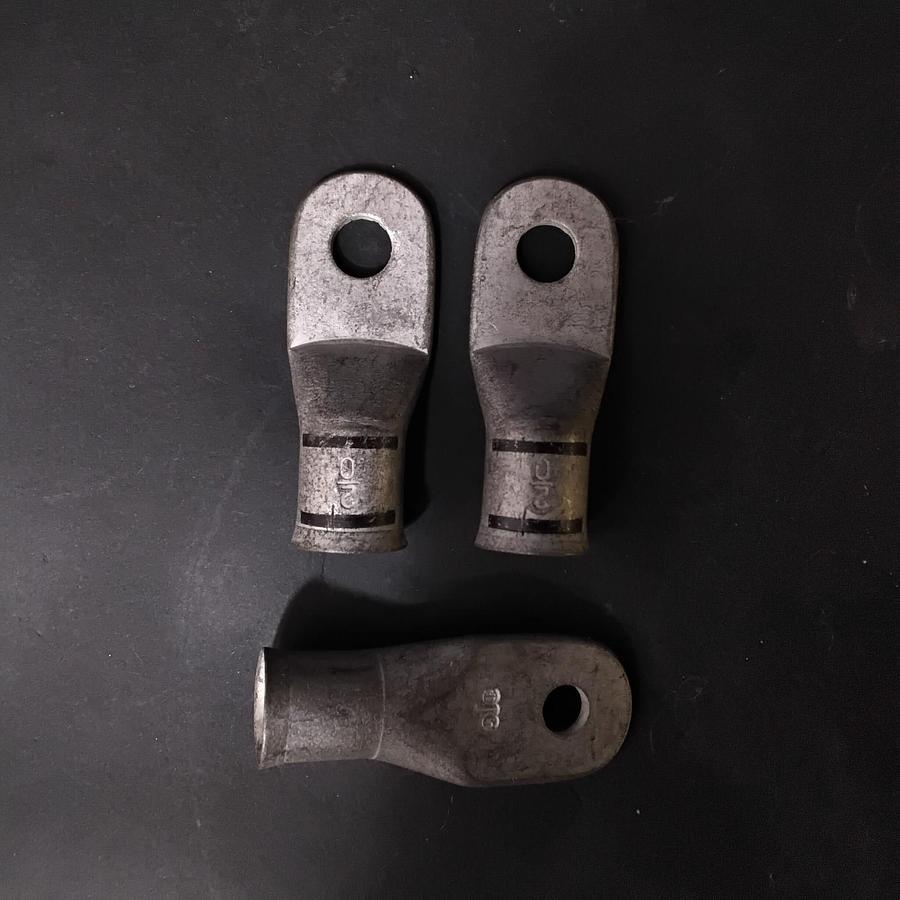 Used TINNED COPPER CABLE LUGS 2.0 AWG-GROUP OF 3 ($5 OBO)