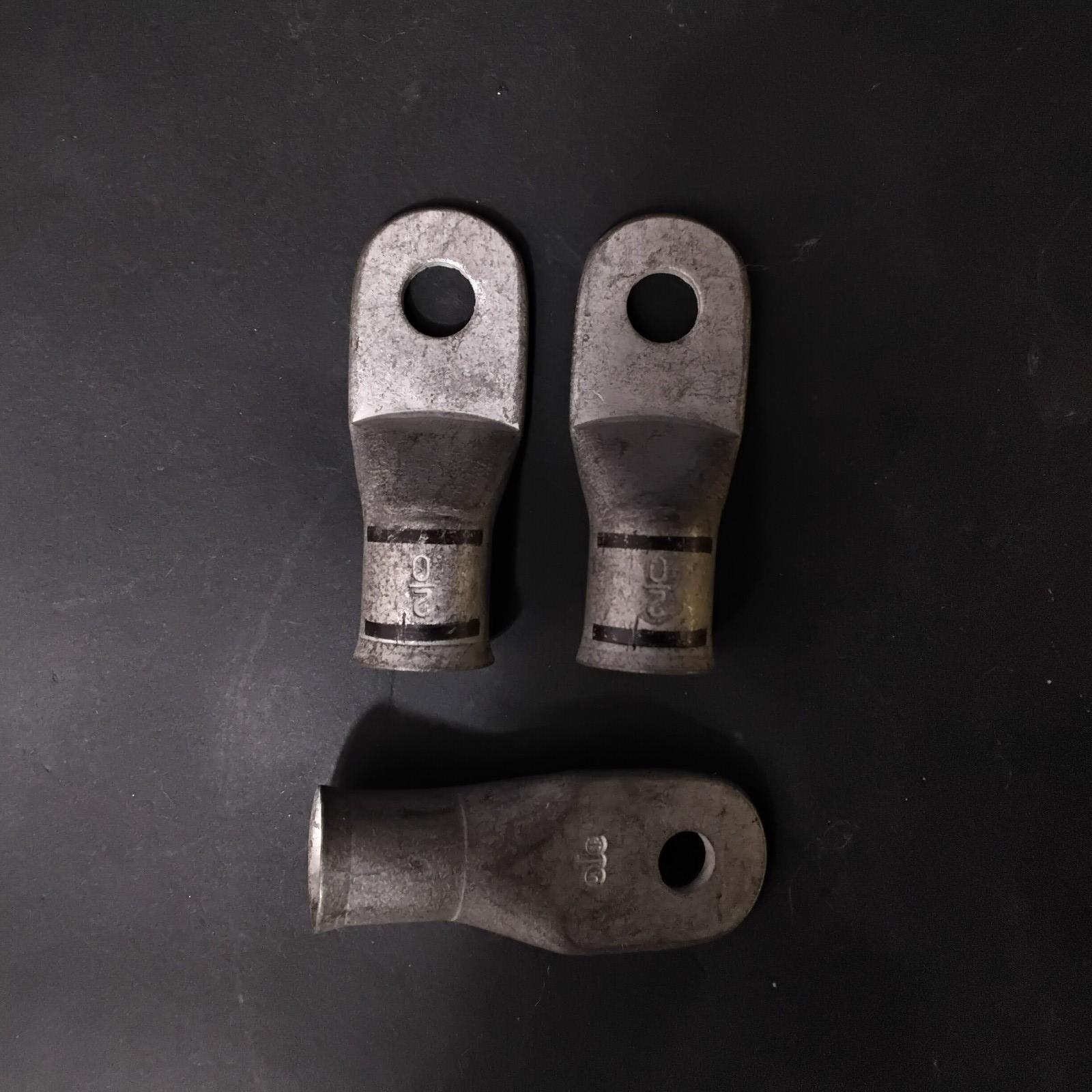 Used TINNED COPPER CABLE LUGS 2.0 AWG-GROUP OF 3 ($5 OBO)