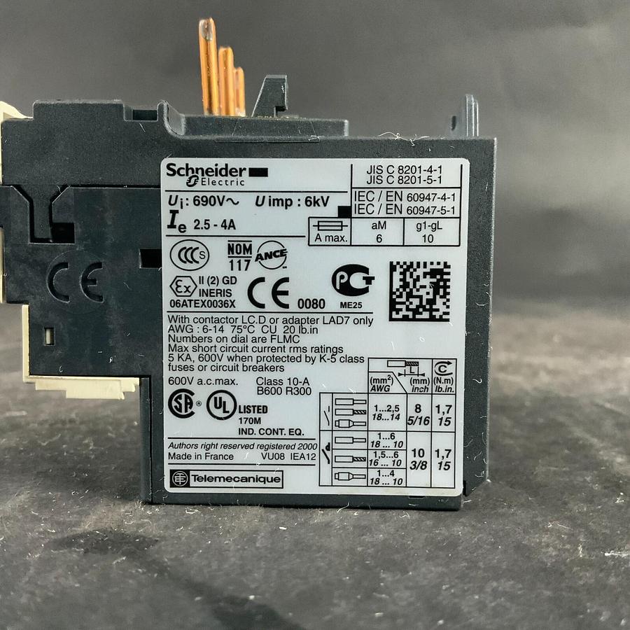 Used SCHNEIDER LRD 08 OVERLOAD RELAY ($20 OBO)