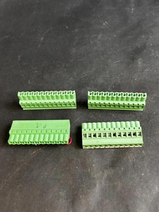 Used PHOENIX CONTACT MVSTB-2.5-5.08 12-PIN TERMINAL STRIPS - GROUP OF 4 ($9 OBO)