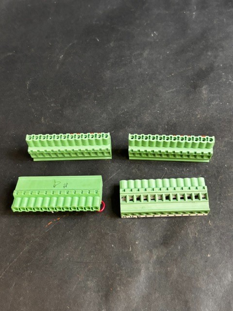 Used PHOENIX CONTACT MVSTB-2.5-5.08 12-PIN TERMINAL STRIPS - GROUP OF 4 ($9 OBO)