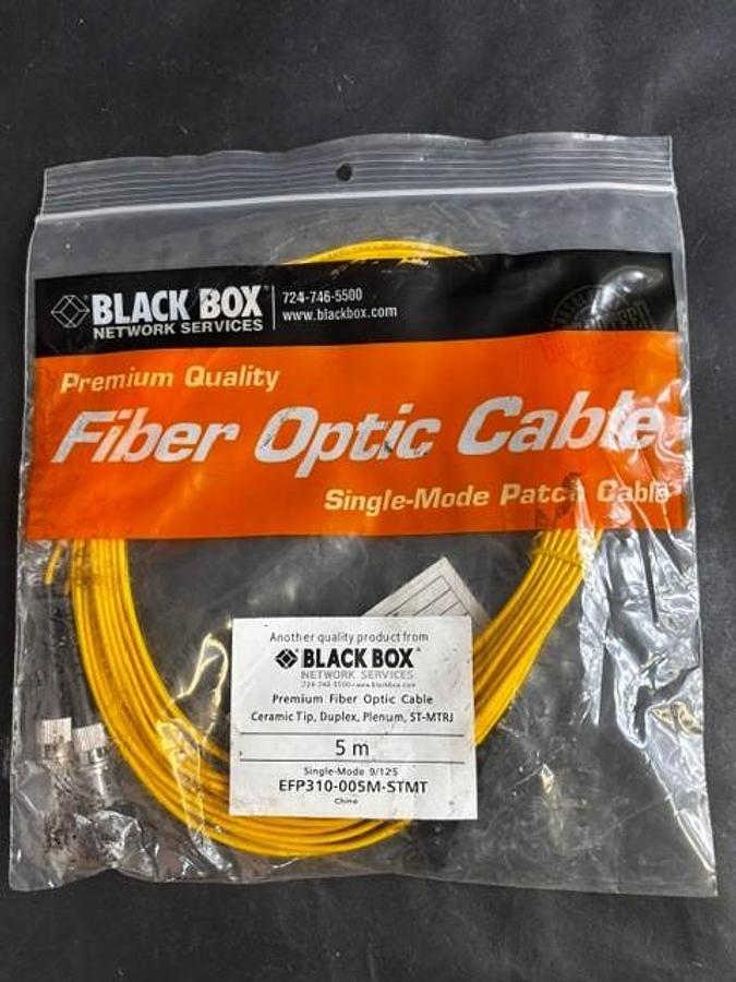 Used BLACK BOX EFP310-005M-STMT FIBER OPTIC CABLE ($11 OBO)