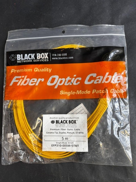 Used BLACK BOX EFP310-005M-STMT FIBER OPTIC CABLE ($11 OBO)
