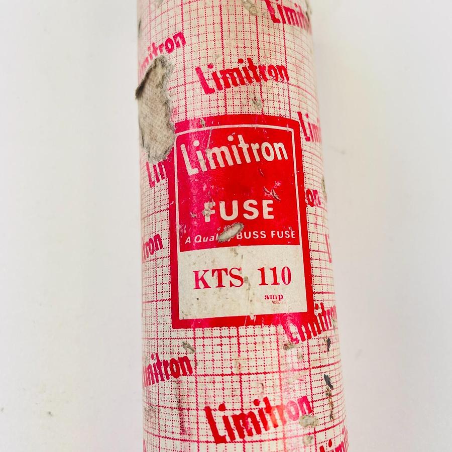 Used BUSSMANN KTS 110 LIMITRON FUSE 600 VOLTS INDUSTRIAL ELECTRICAL REPLACEMENT PART