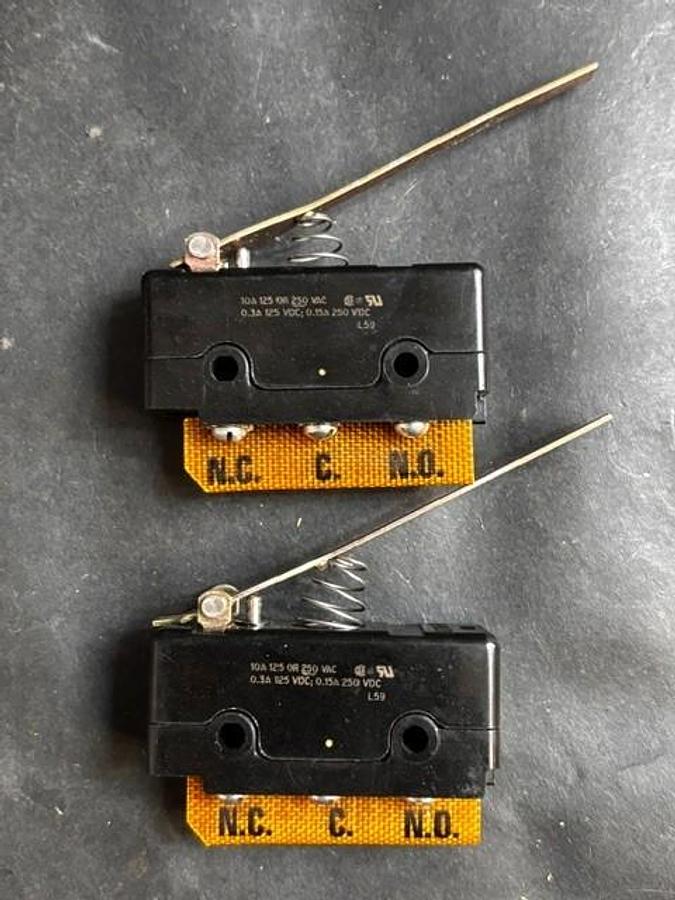 Used HONEYWELL DT-2RV-A7 MICRO SWITCHES - GROUP OF 2 ($12 OBO)