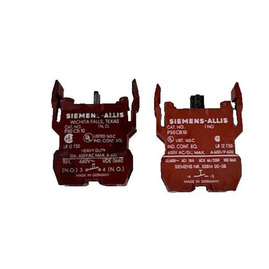 Used SIEMENS-ALLIS P30CB10 CONTACT BLOCKS 2PCS