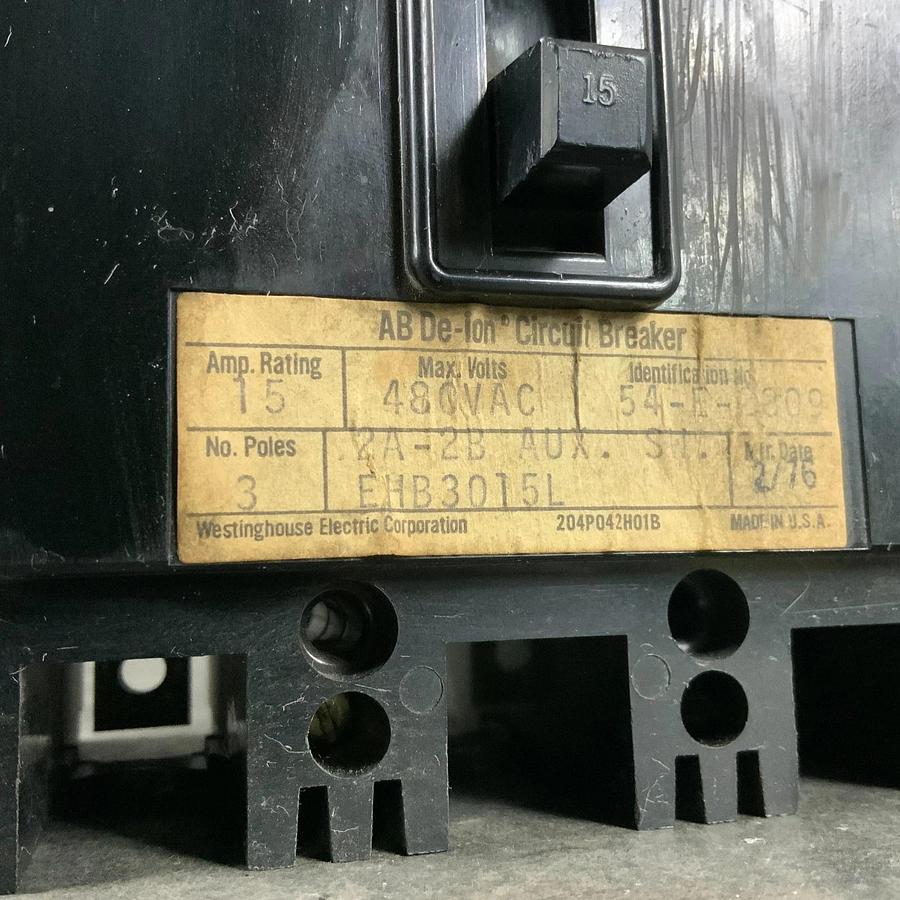 Used WESTINGHOUSE EHB3015L CIRCUIT BREAKER ($35 OBO)