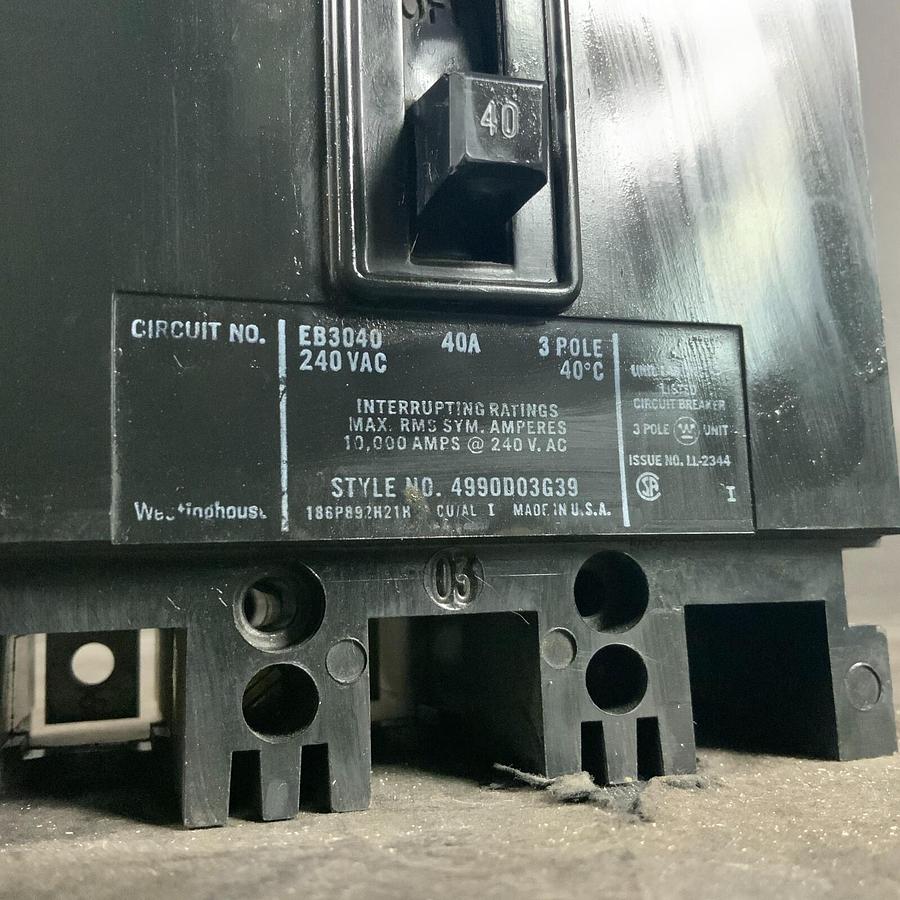 Used WESTINGHOUSE EB3040 CIRCUIT BREAKER ($40 OBO)