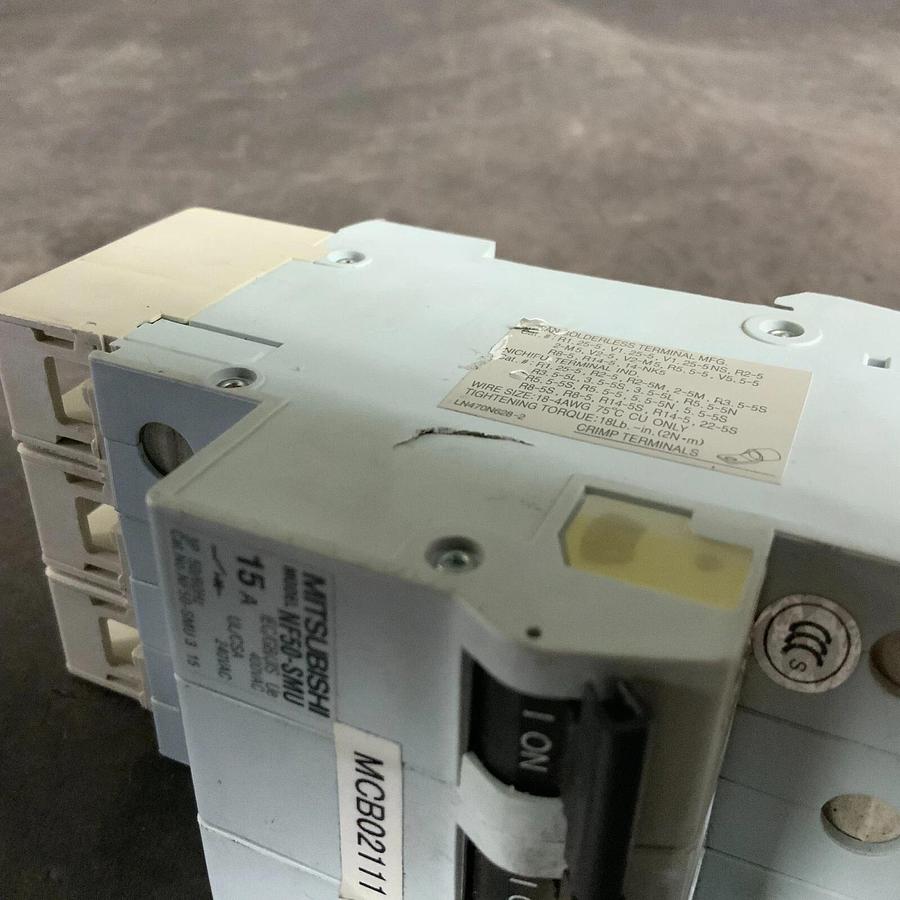 Used MITSUBISHI NF50-SMU3P15A CIRCUIT BREAKER ($30 OBO)