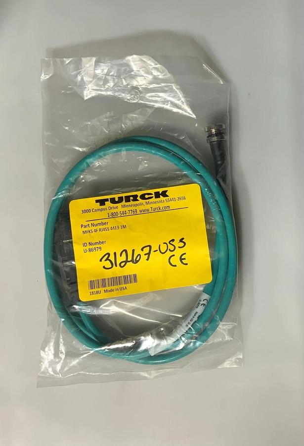 Used TURCK MFKS 4F RJ45S 4413-1M ($47.99/EACH OBO)