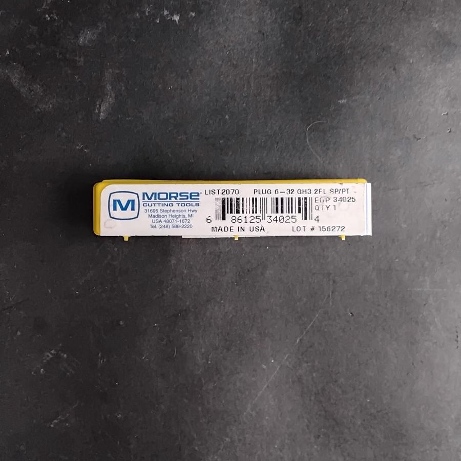 MORSE EDP34025 6-32 POINT PLUG TAP ($8 OBO)