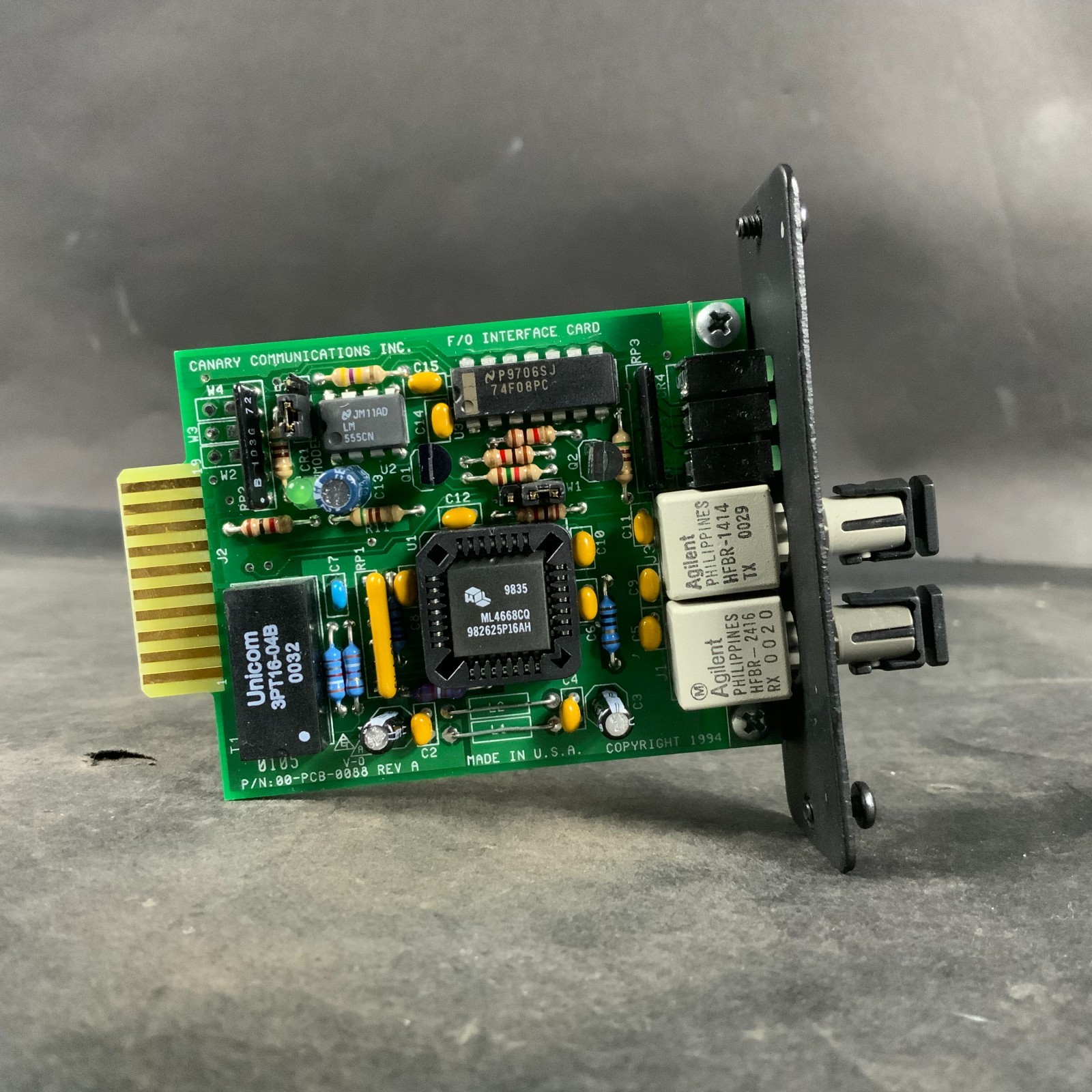 Used BLACK BOX 37630 REV. A FIBER OPTIC REPEATER CARD ($60 OBO)
